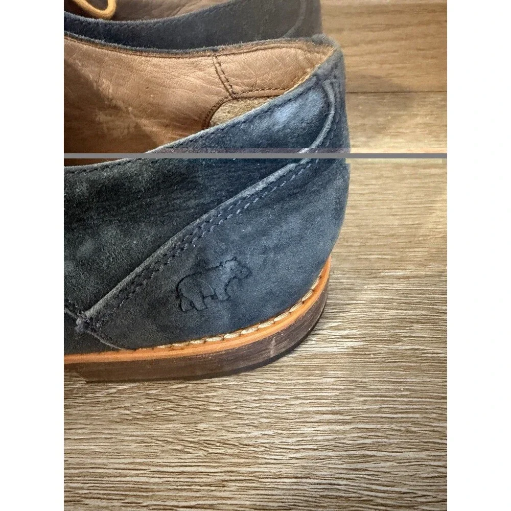 Liv Hipp Casual Chic Navy Blue And Orange Suede Shoes Men’s Size 7 Preppy